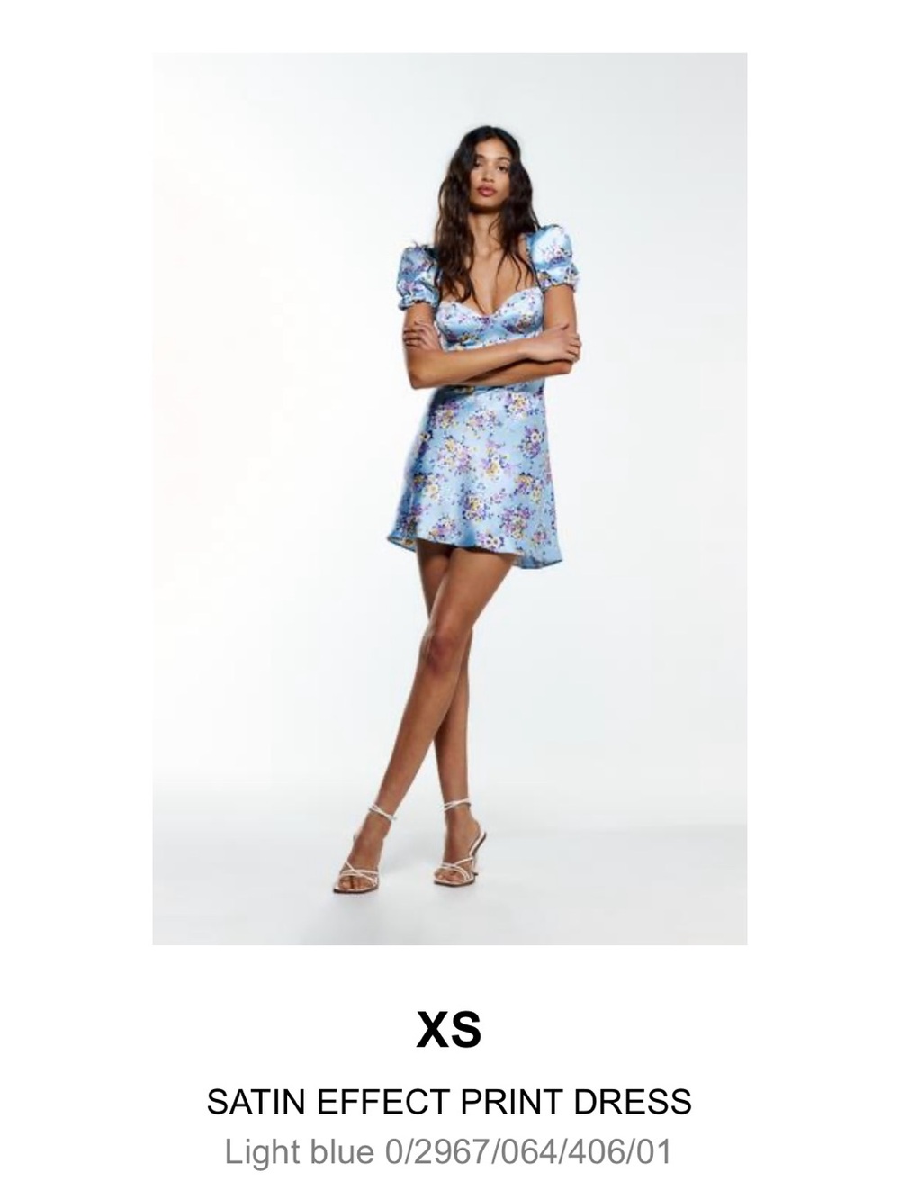 Zara Floral Satin Effect Dress